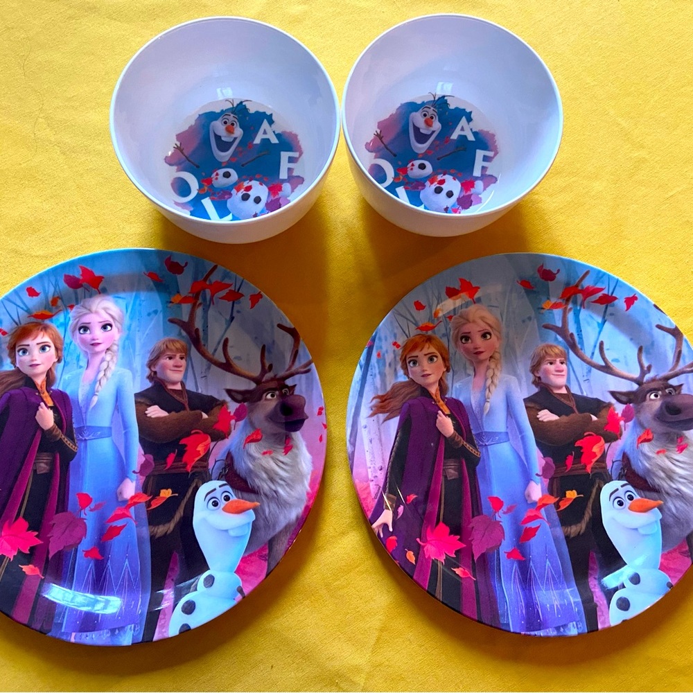 Frozen melamine bowls and plates